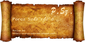 Porcz Szórád névjegykártya